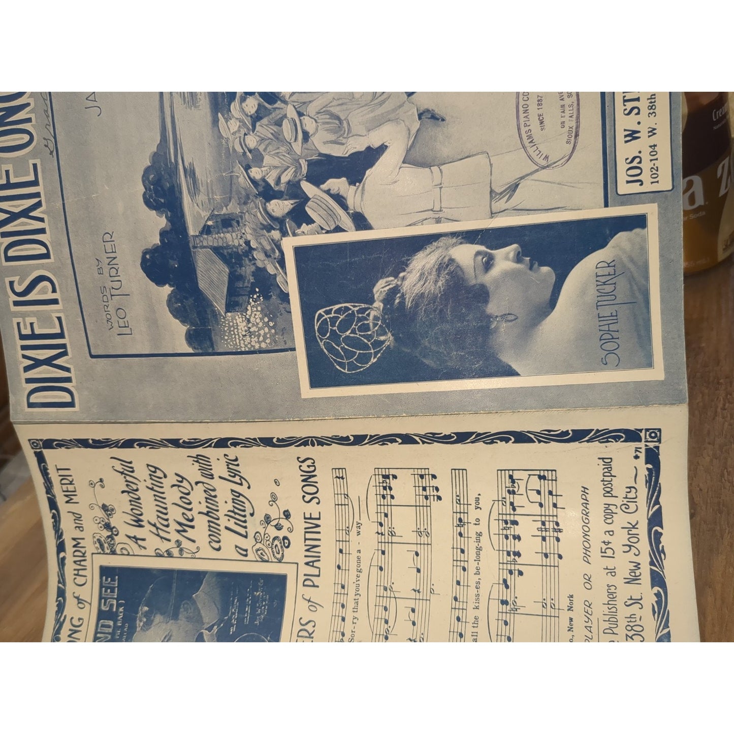 Antique Sheet Music 'Dixie is Dixie Once More' 1919 Leo Turner & James Karp