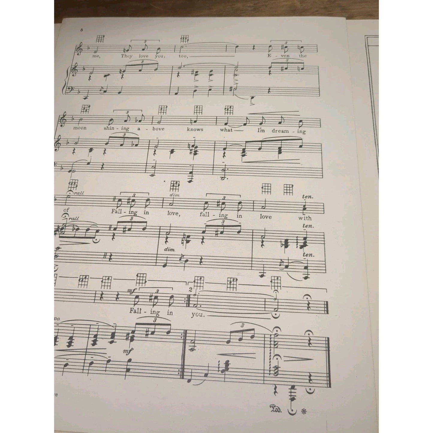 Vintage Sheet Music 1926 - FALLING in Love With You Davis/Meyer