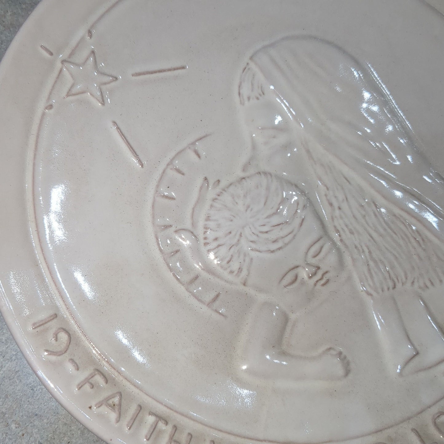 vintage frankoma plate from 1984 faith hope and love