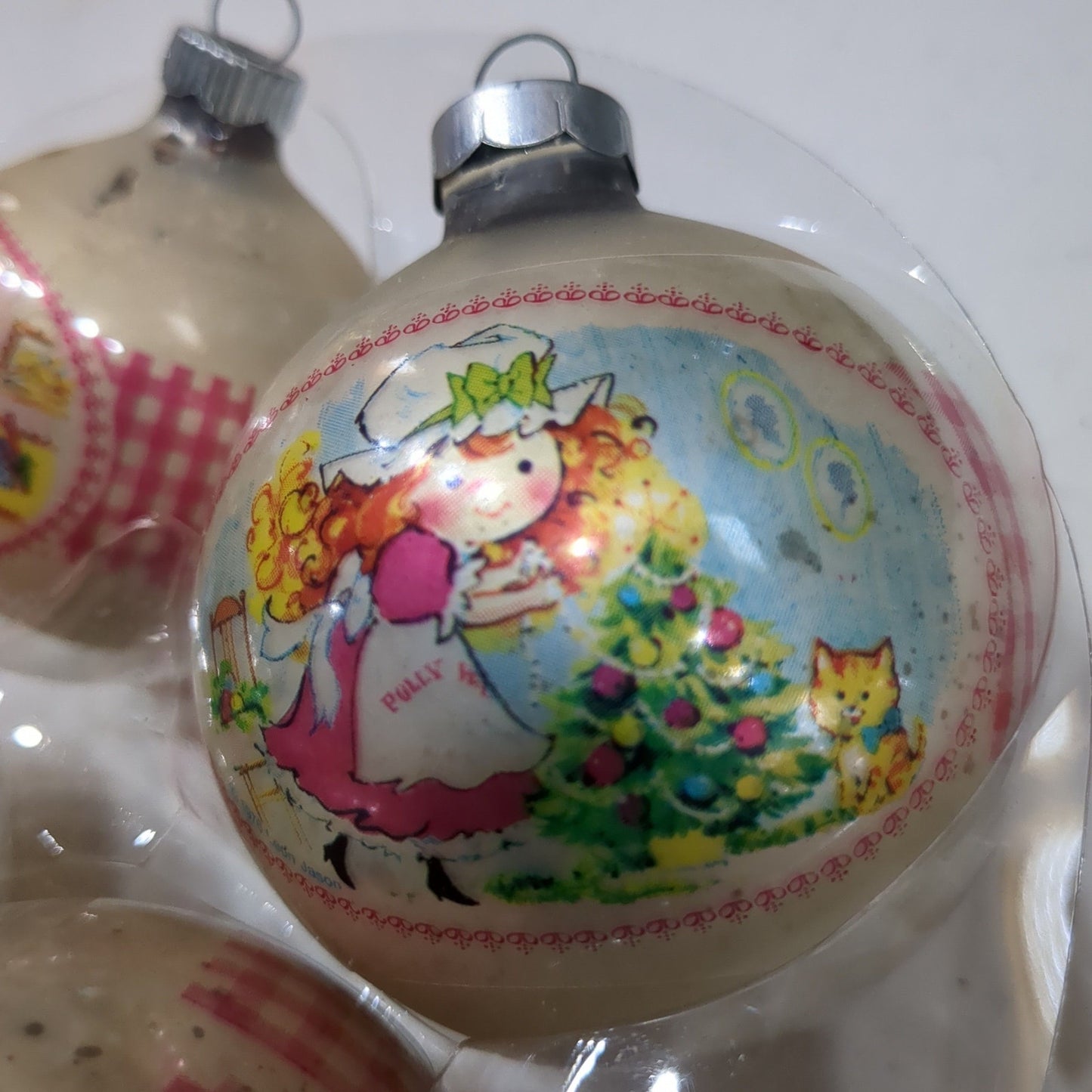 vintage copy poly pal glass Christmas ornaments