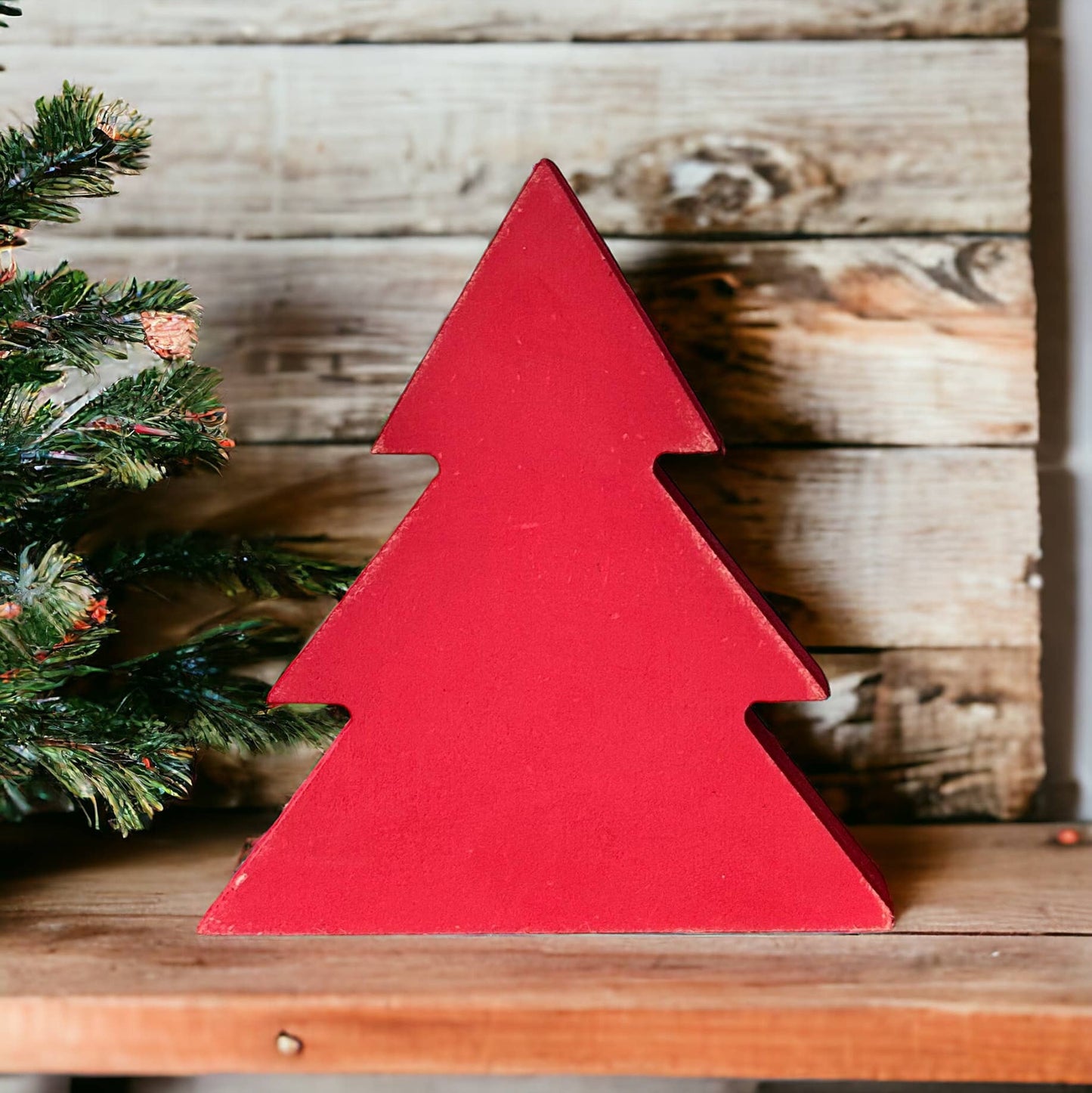 Primitive/Rustic Wood Christmas Tree - Triangular: UNFINISHED / Short