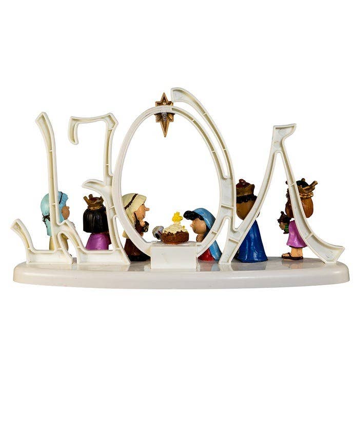 10" BATTERY OPERATED LED PEANUTS LIGHTED NATIVITY pe1