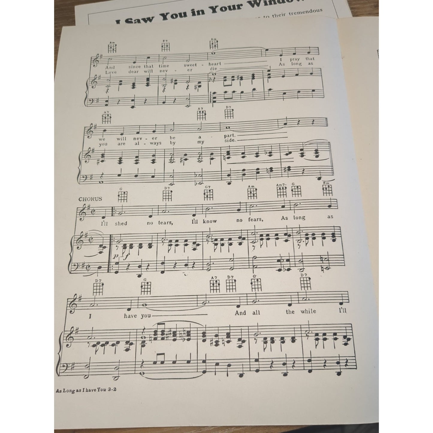 As Long As I Have You Vintage Sheet Music - 1926