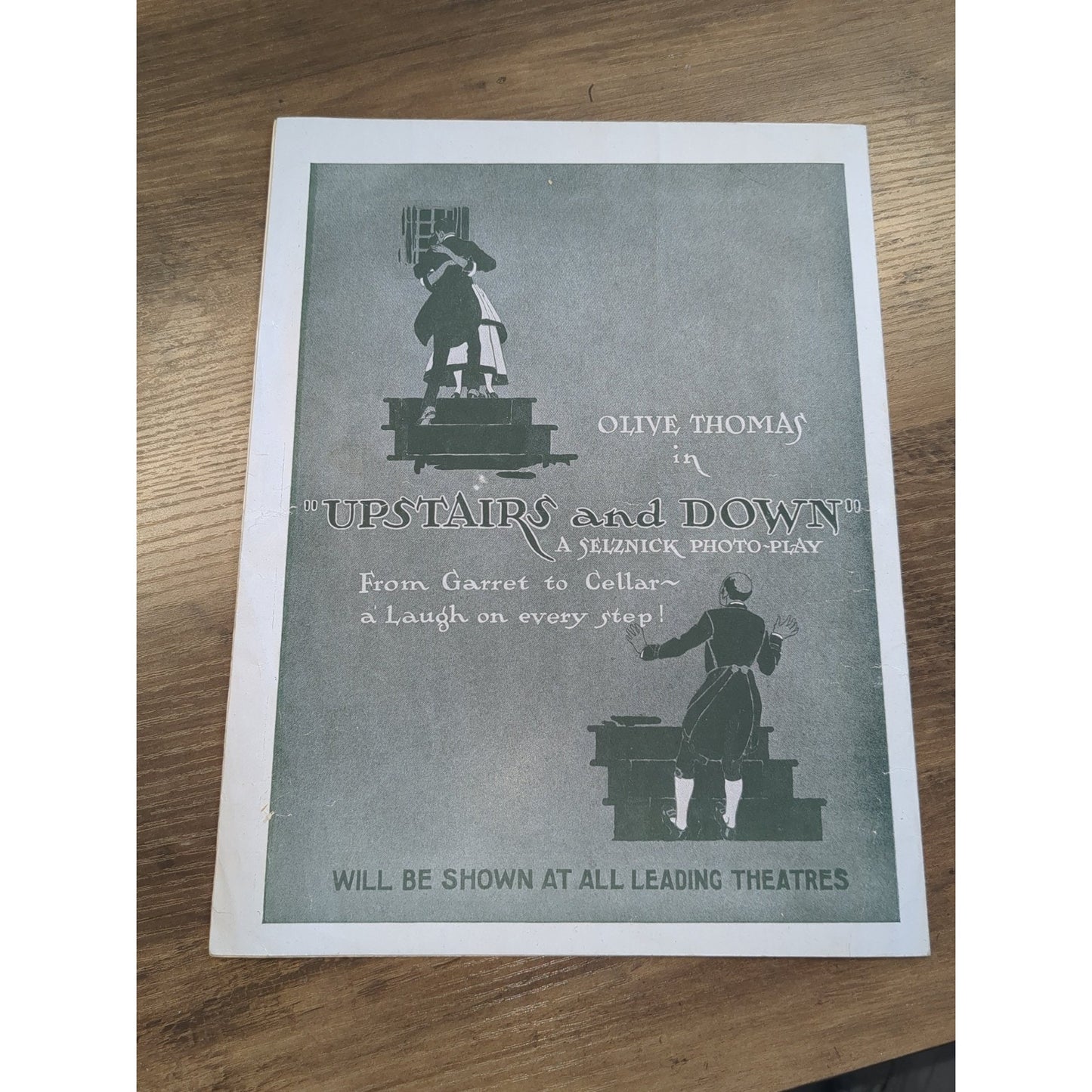 M OLIVE THOMAS Movie Vintage Musical sheet music UPSTAIRS & DOWN