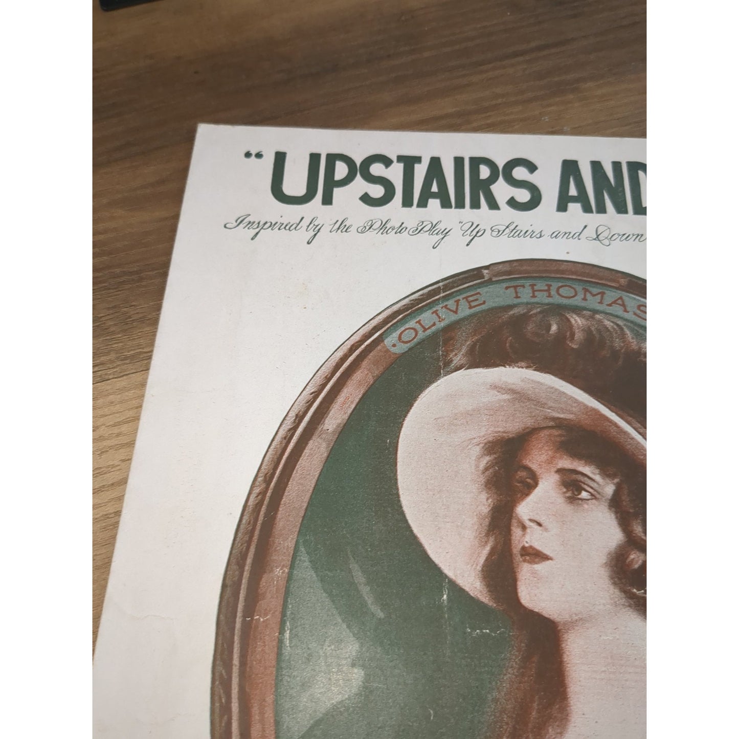 M OLIVE THOMAS Movie Vintage Musical sheet music UPSTAIRS & DOWN