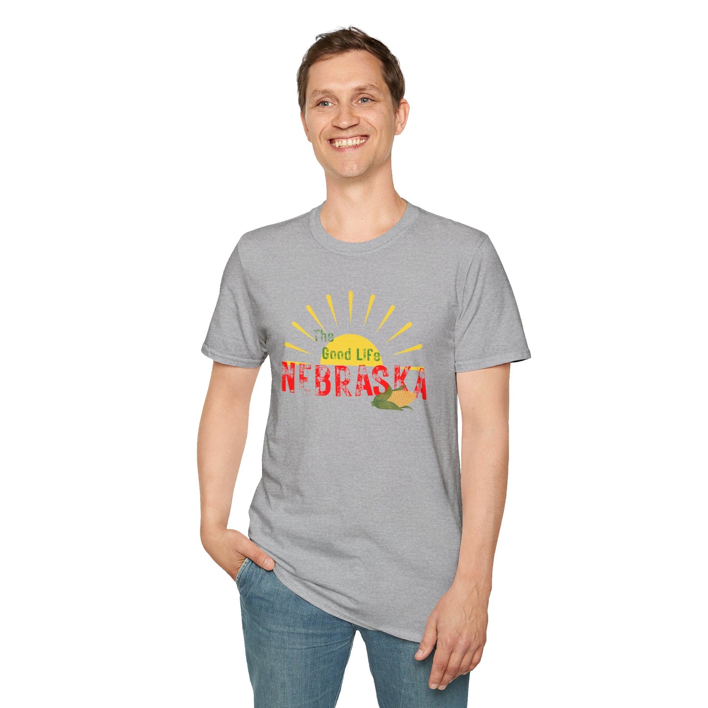 Nebraska The Good Life Unisex Softstyle T-Shirt