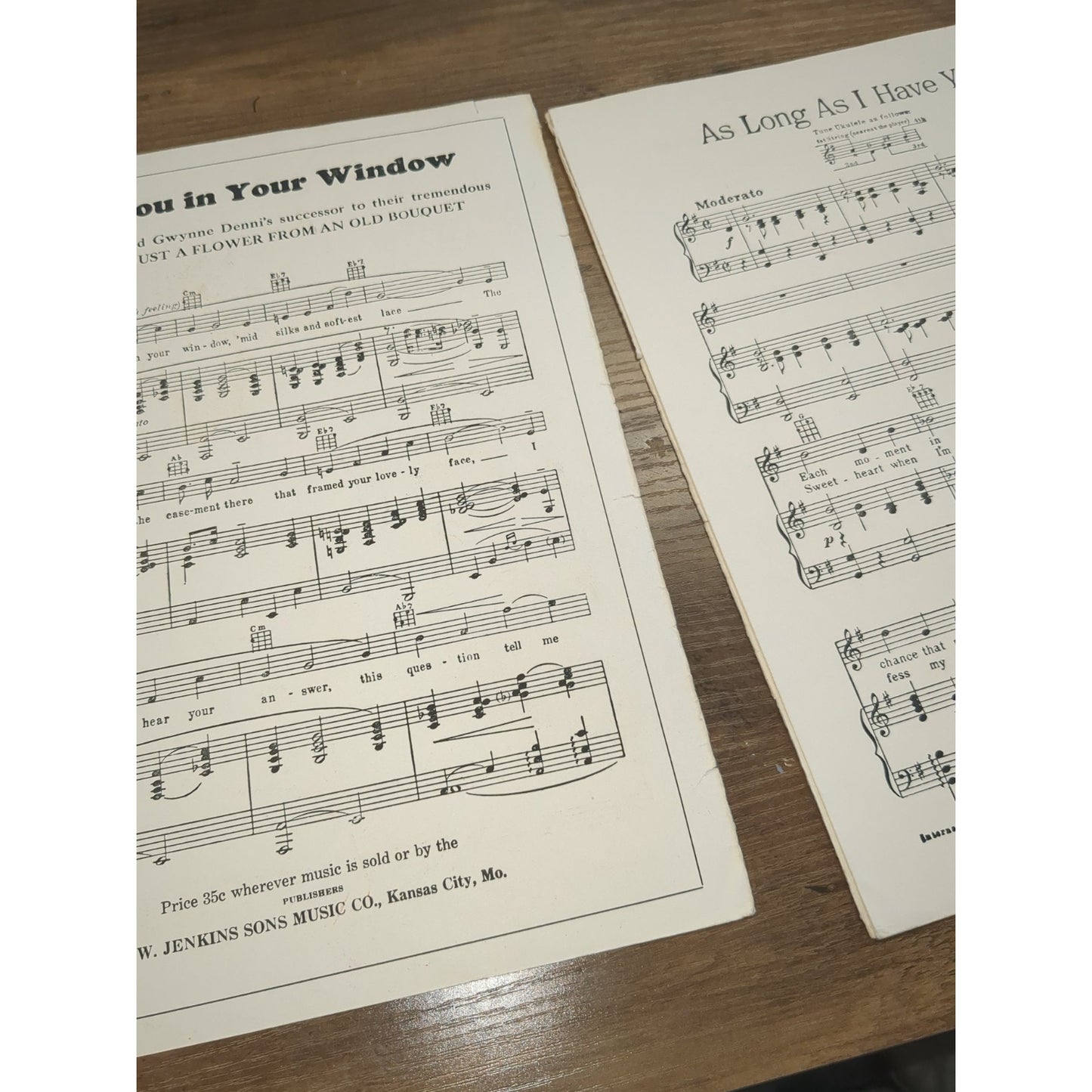 As Long As I Have You Vintage Sheet Music - 1926