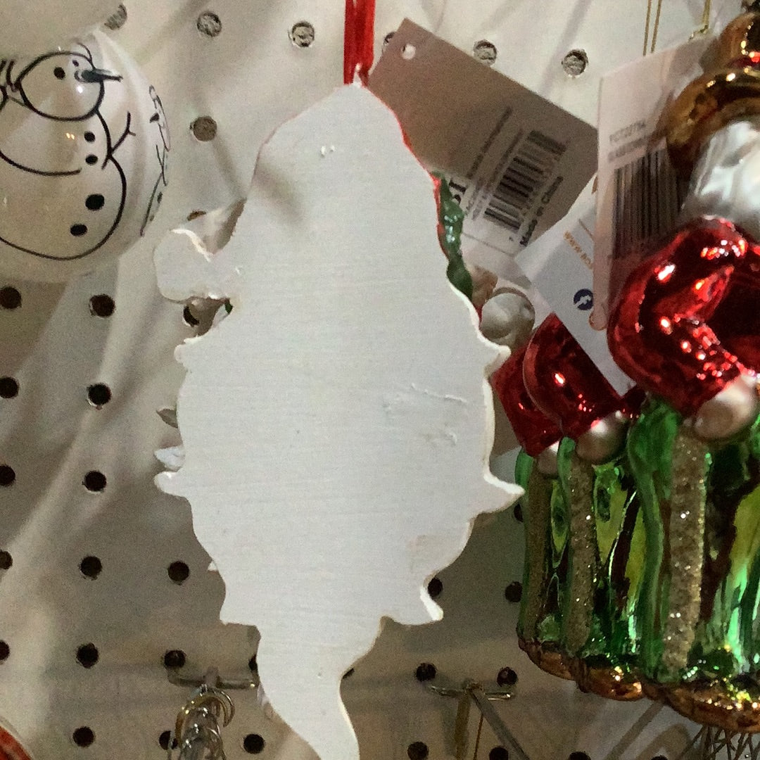 Holly & Ivy Santa Christmas Ornament