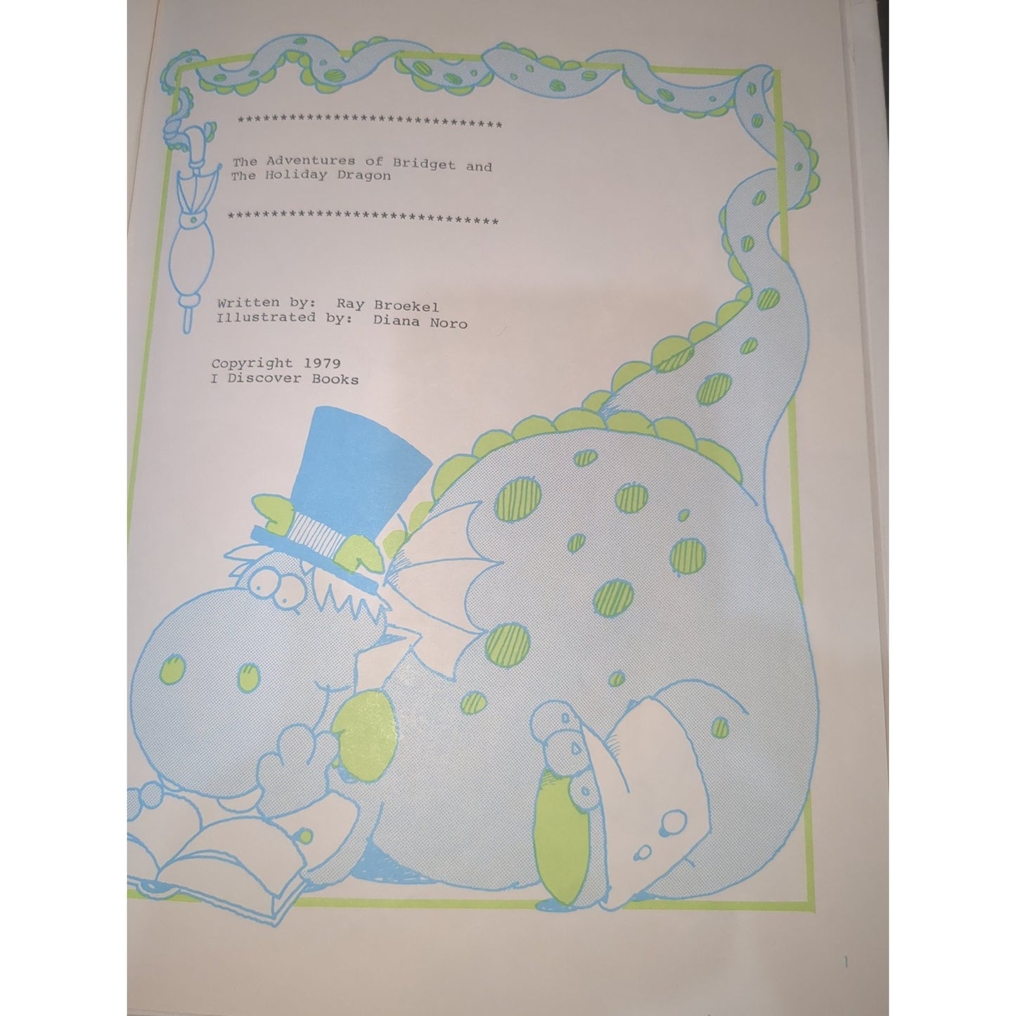 Vintage Book The Holiday Dragon Adventure Of Stephanie And The Holiday Dragon