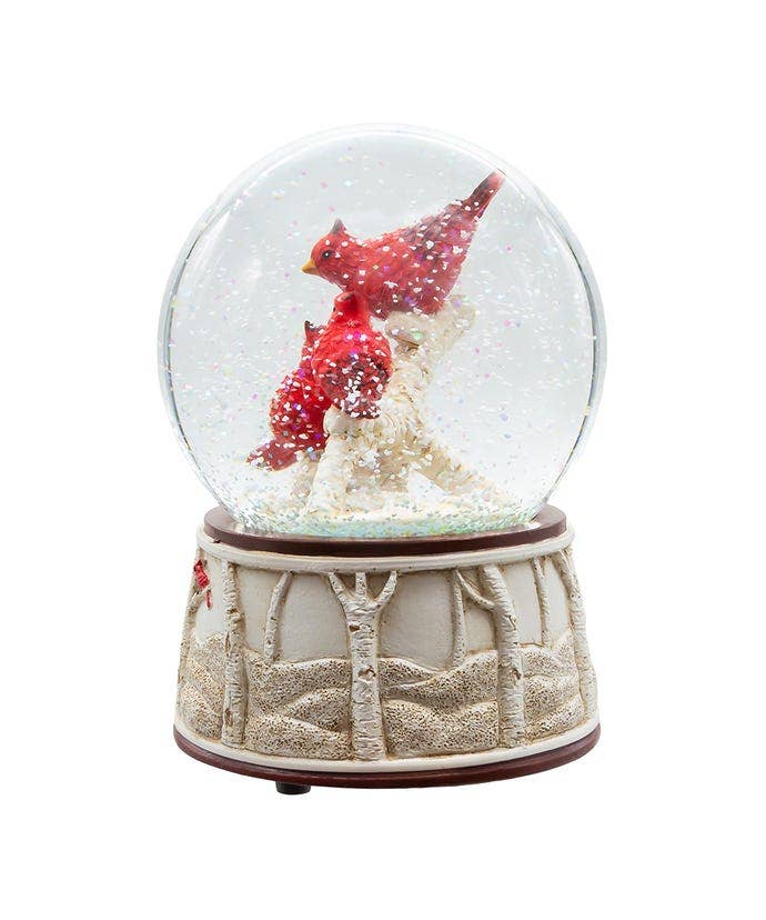 100MM MUSICAL CARDINALS WATERGLOBE