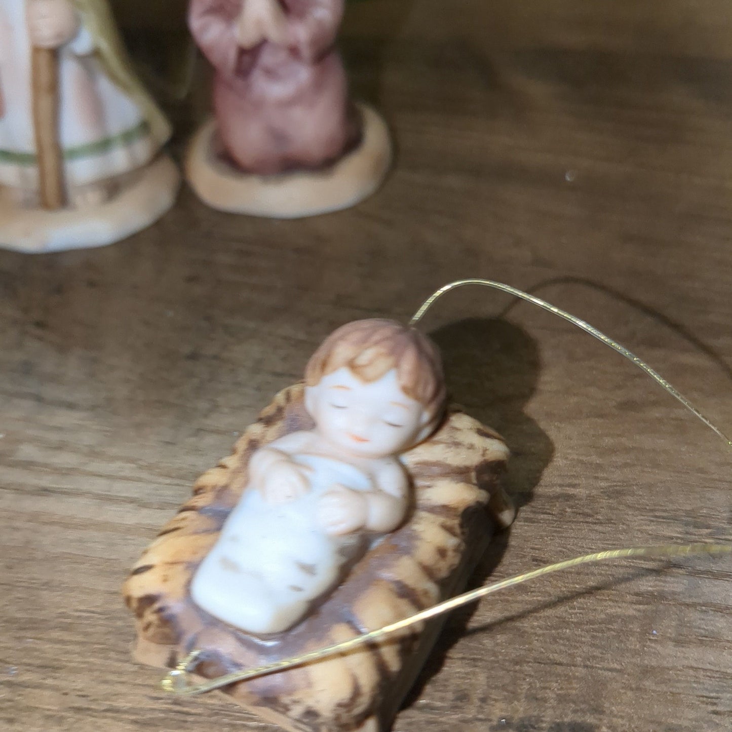vintage Little Bible Friends nativity ornaments