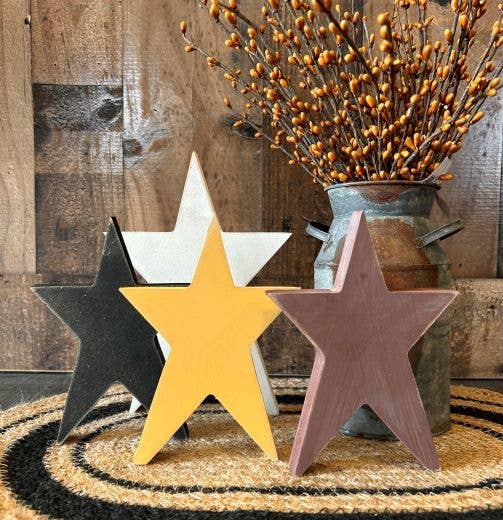 Primitive Wood Prim Stars: Unfinished / Large