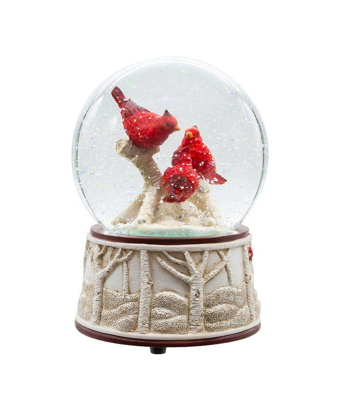 100MM MUSICAL CARDINALS WATERGLOBE