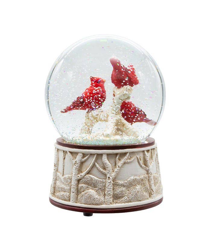 100MM MUSICAL CARDINALS WATERGLOBE