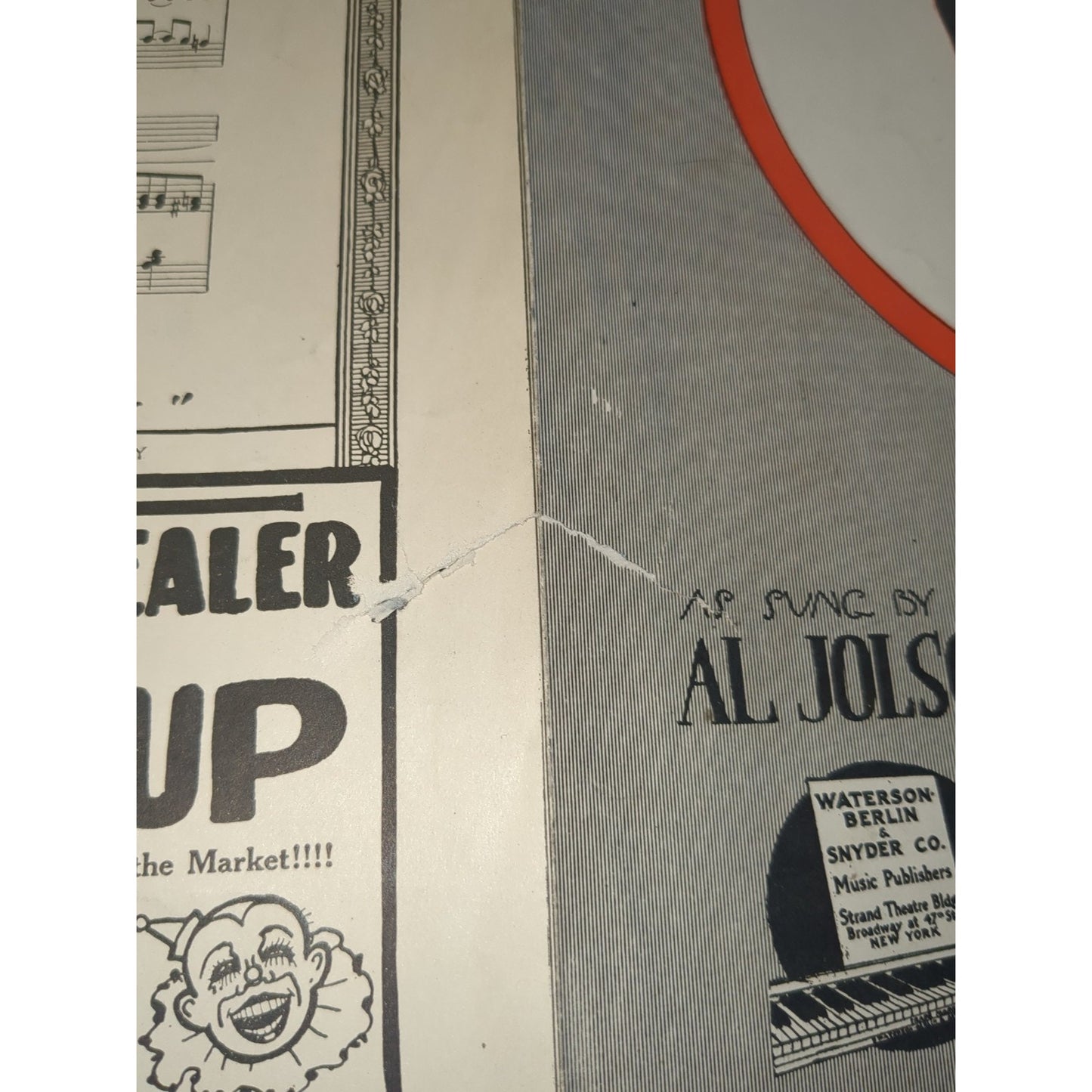 VINTAGE SHEET MUSIC - Rock A Bye Your Baby With A Dixie Melody