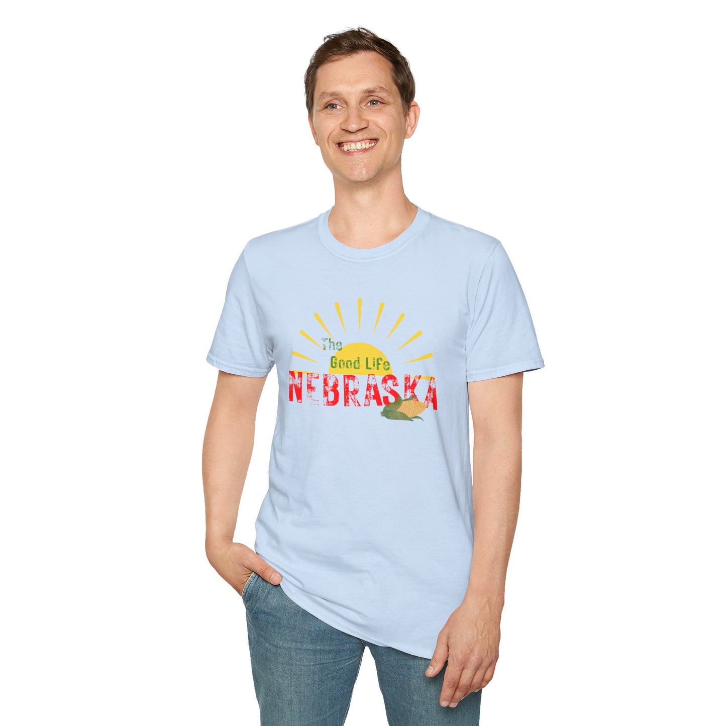 Nebraska The Good Life Unisex Softstyle T-Shirt