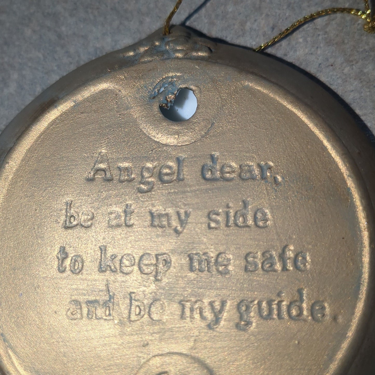 Vintage Gold Ceramic Angel Ornament Set of 12