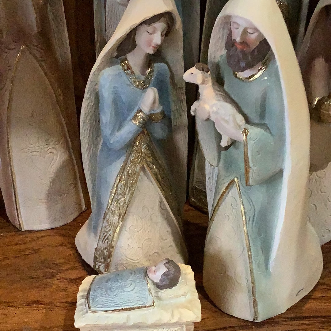 Gilded Nativity Scene, Set of 7
