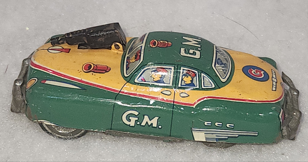 Vintage G-Men Gangster Tin Litho Toy Car Japan car6