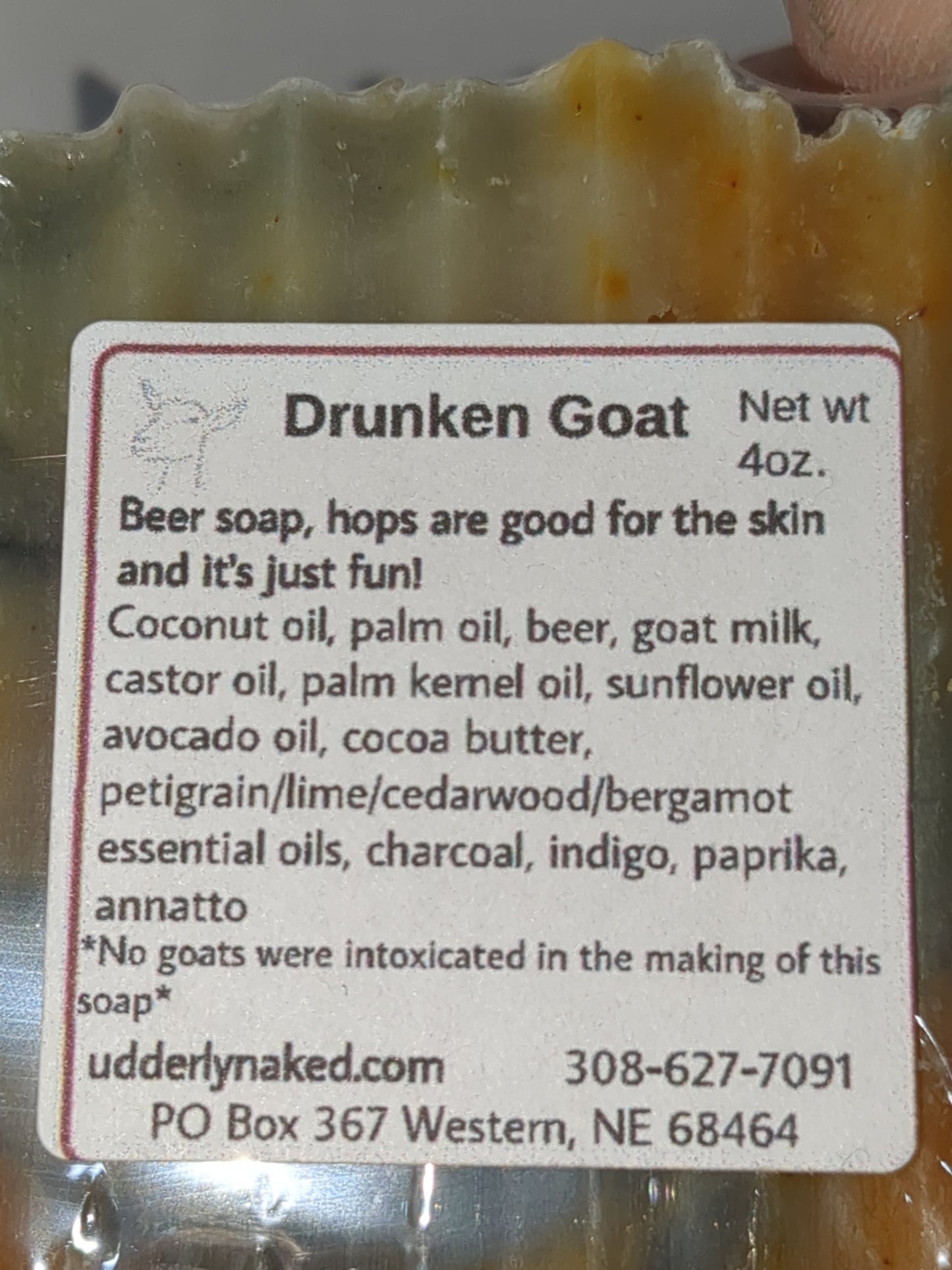 UN6 Utterly naked goat milk soap scented Drunken Goat