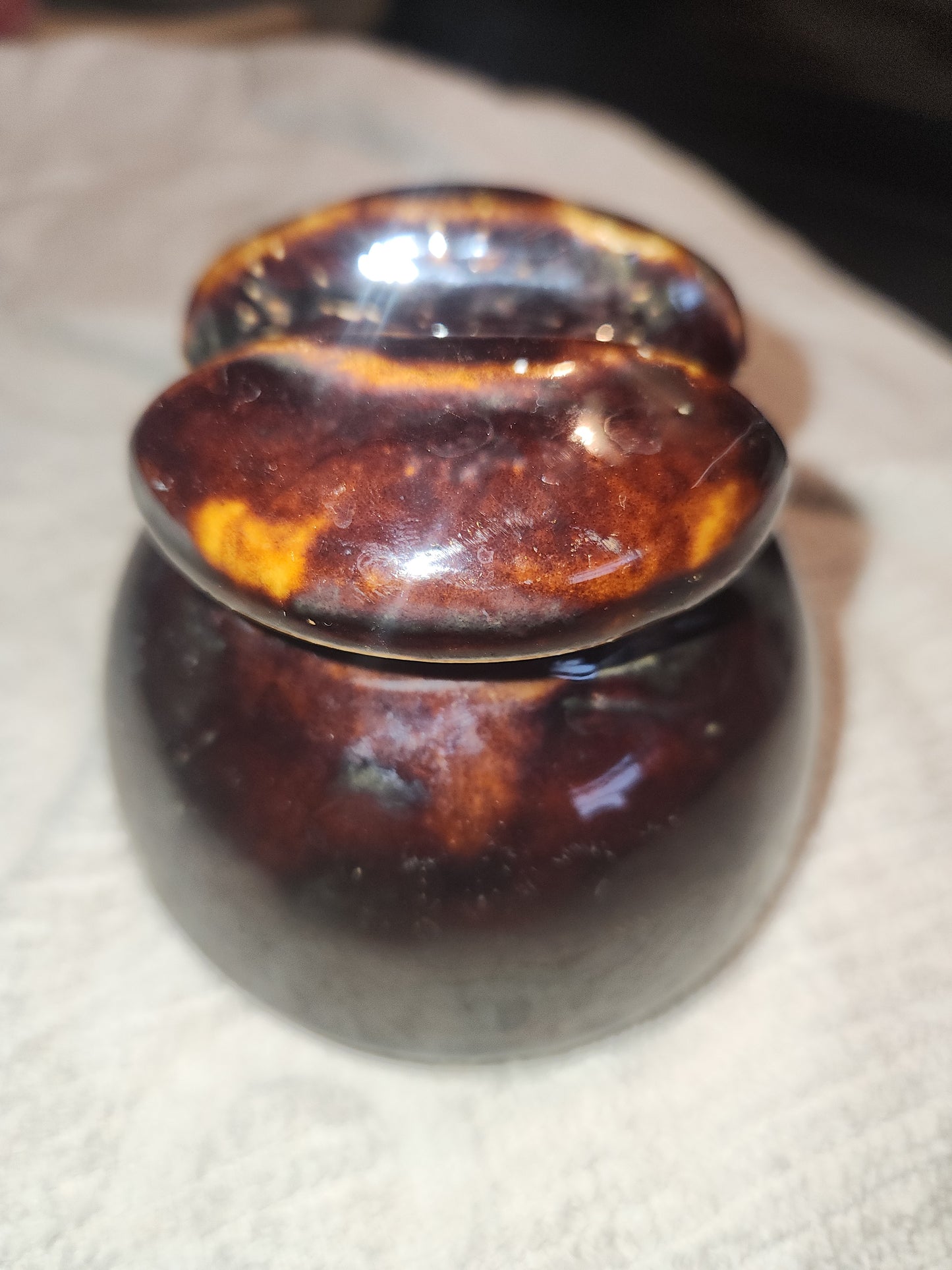 Vintage Brown Porcelain Insulator