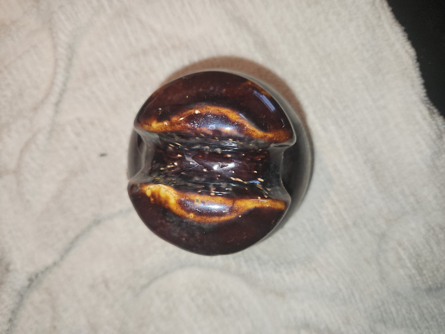 Vintage Brown Porcelain Insulator