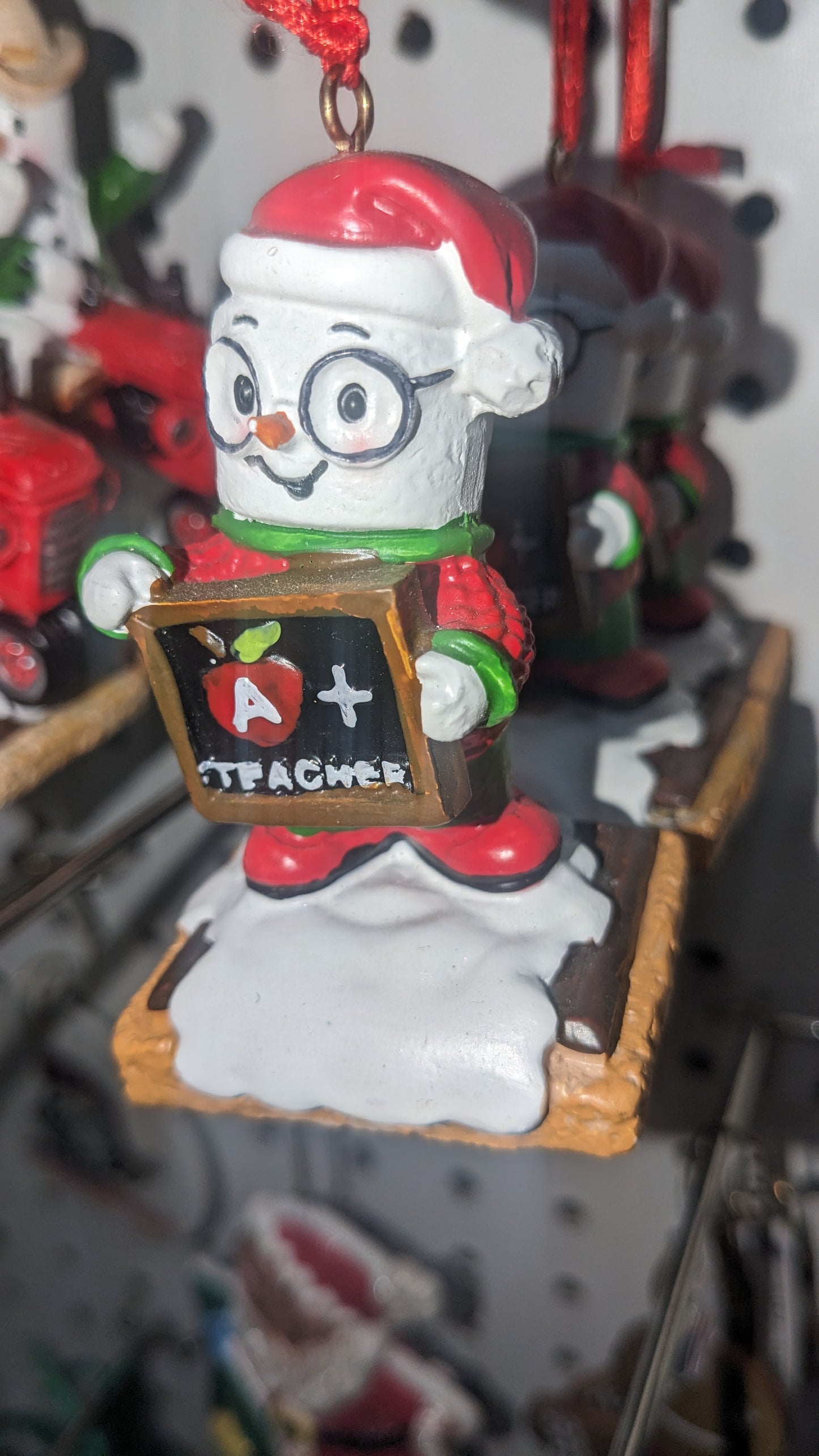Marshmallow Teacher  Ornament