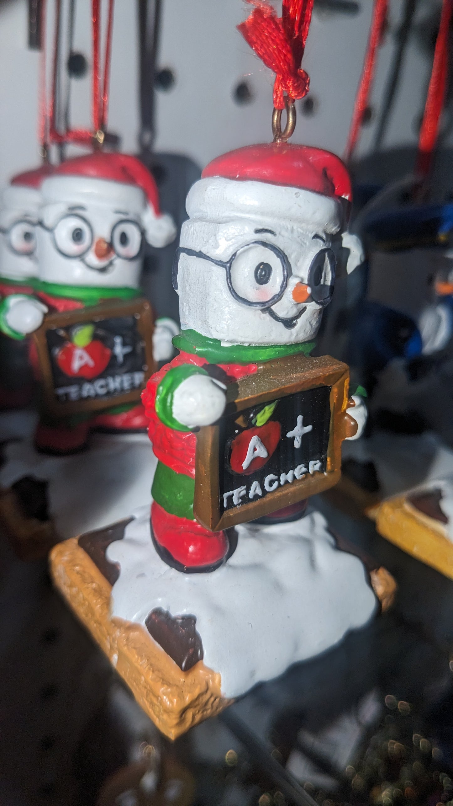 Marshmallow Teacher  Ornament