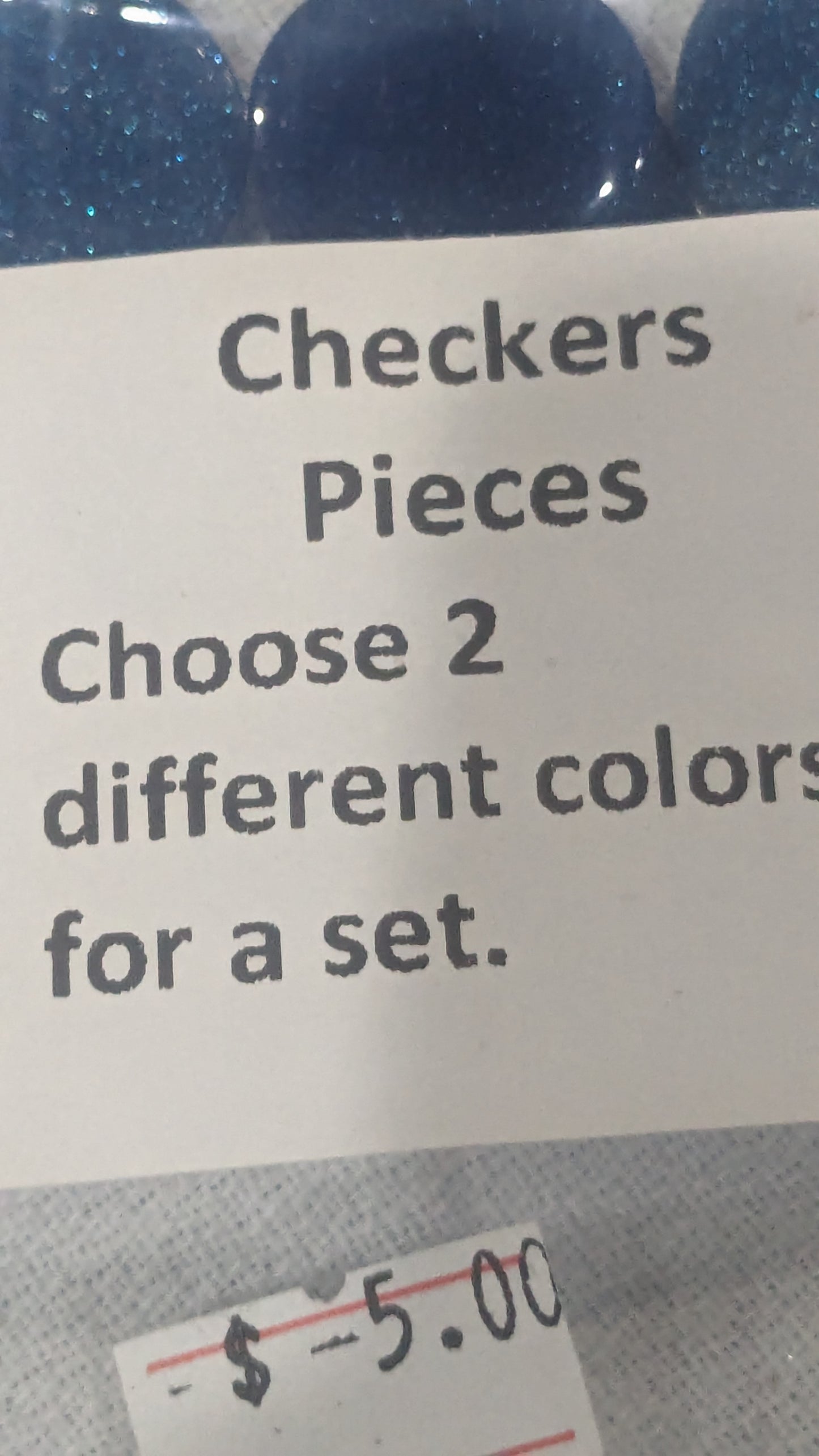 Resin checkers This is just one side of the board. You will need another set to complete
