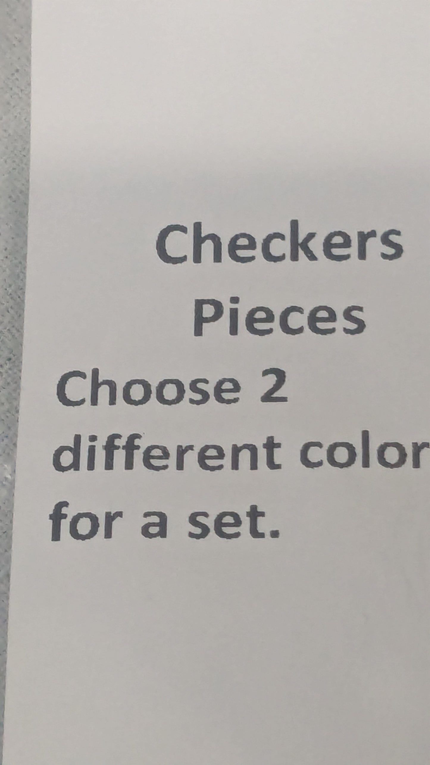 Resin checkers This is just one side of the board. You will need another set to complete