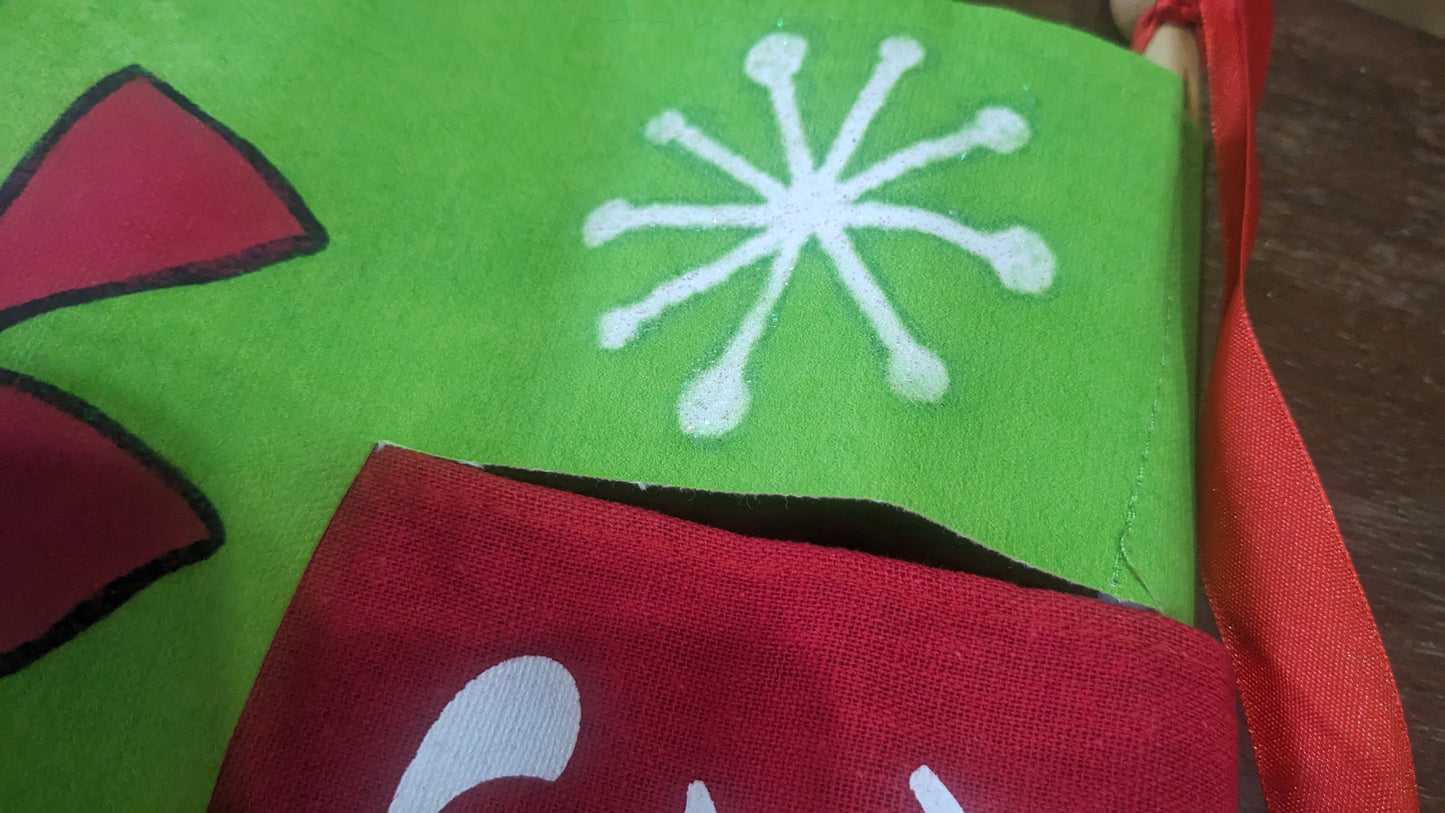 Unique Painted canvas countdown-snowman