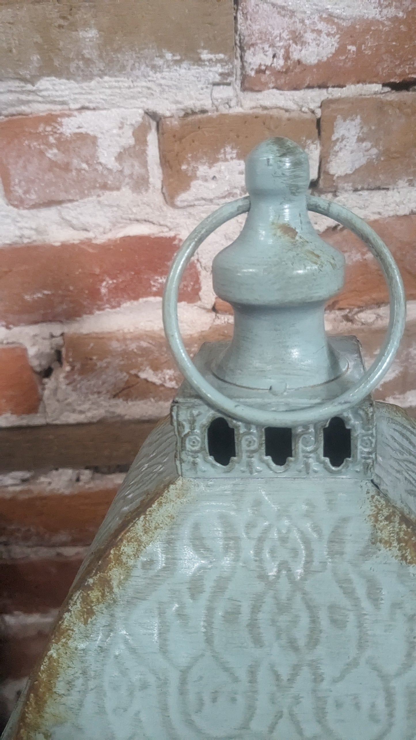 Wood, metal and acrylic lantern