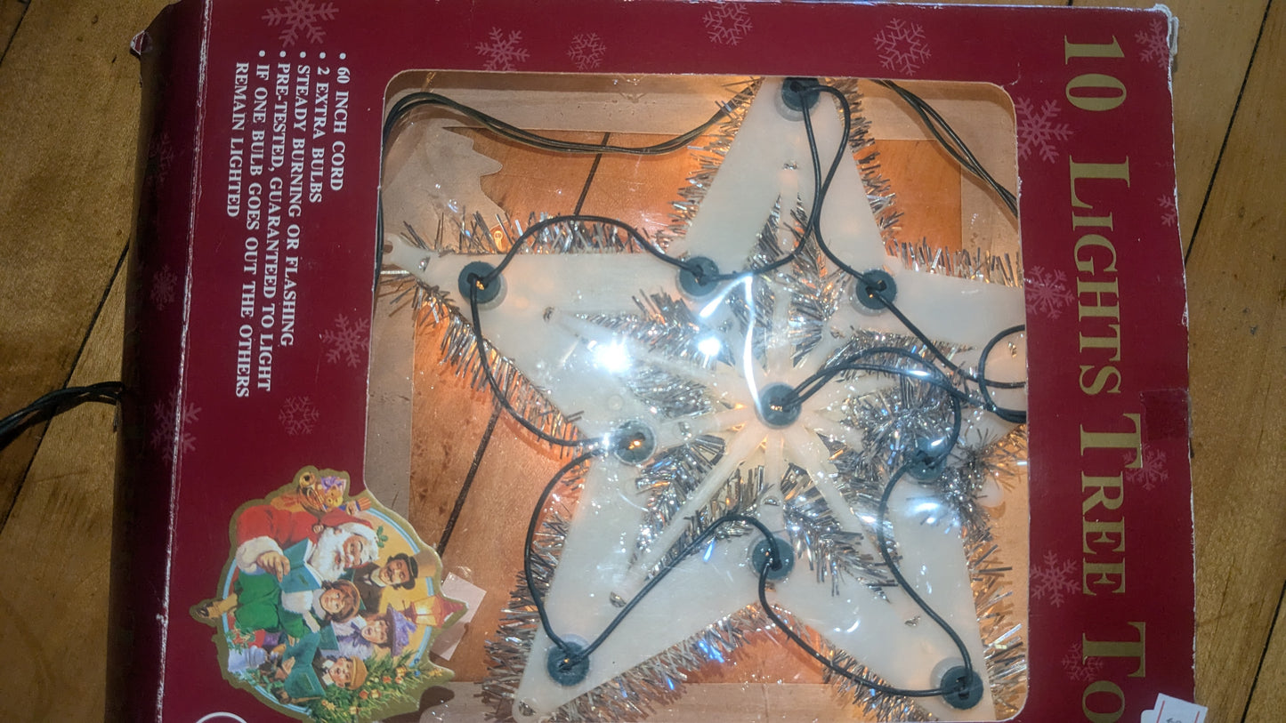 Vintage 10 star tree topper