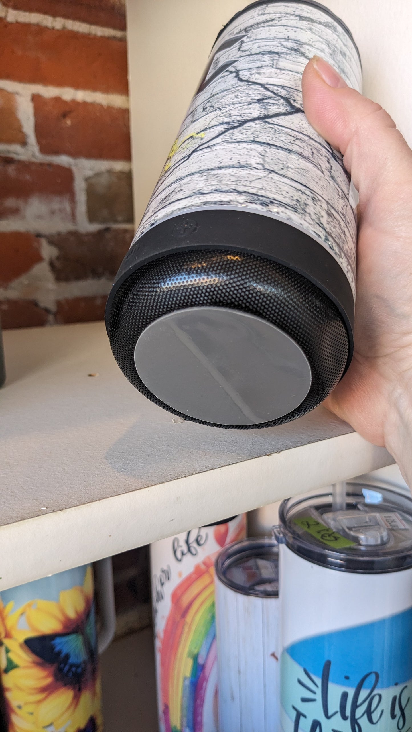 17 Oz Speaker Tumbler With Butterfly
