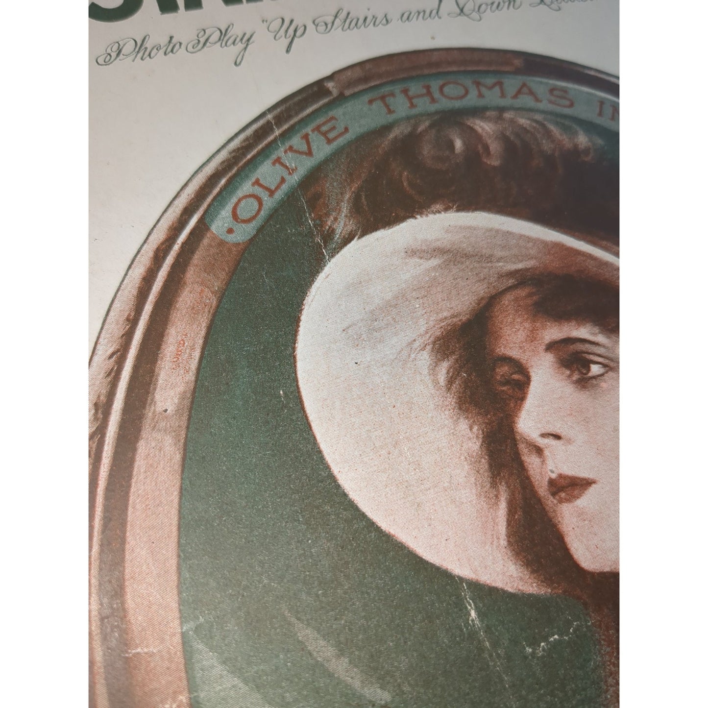 M OLIVE THOMAS Movie Vintage Musical sheet music UPSTAIRS & DOWN