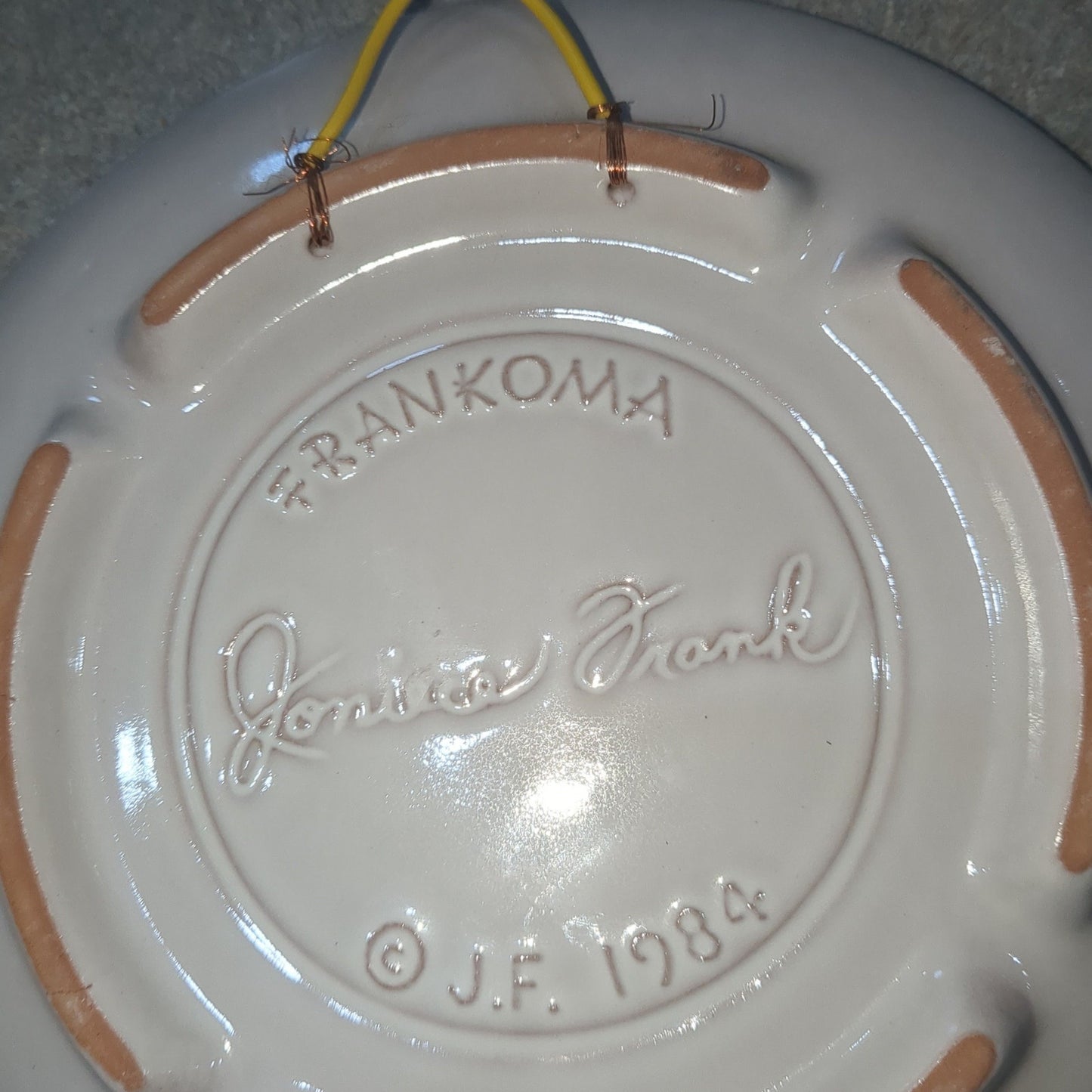 vintage frankoma plate from 1984 faith hope and love