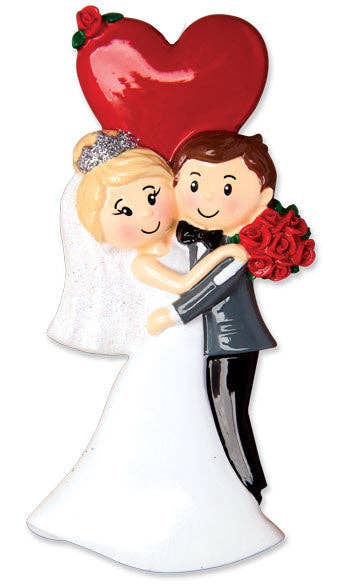 Ornament Tuxedo And Dress Wedding Couple