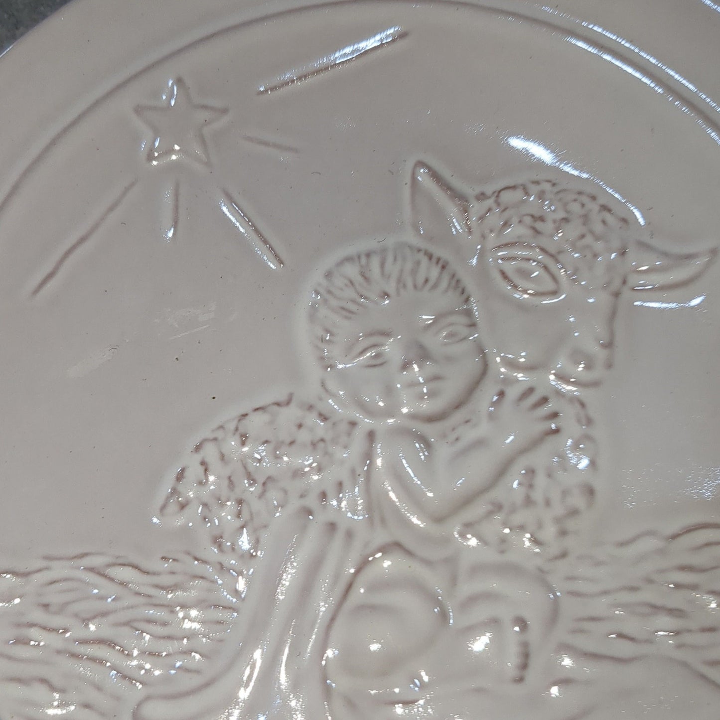 vintage frankoma plate 1989 the blessing of Christmas