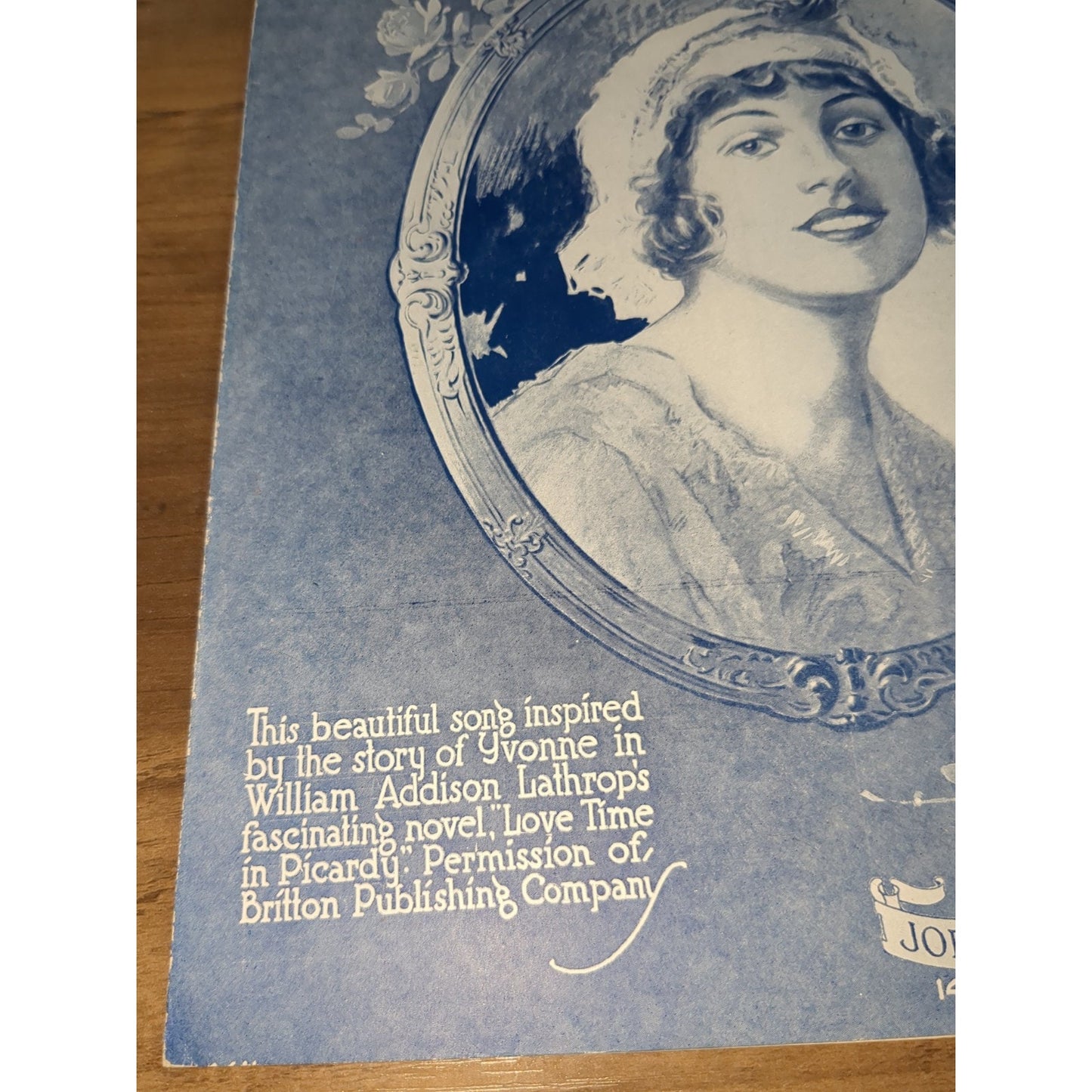 When It's Love Time In Picardy 1919 WWI Pretty Girl Vintage Sheet Music