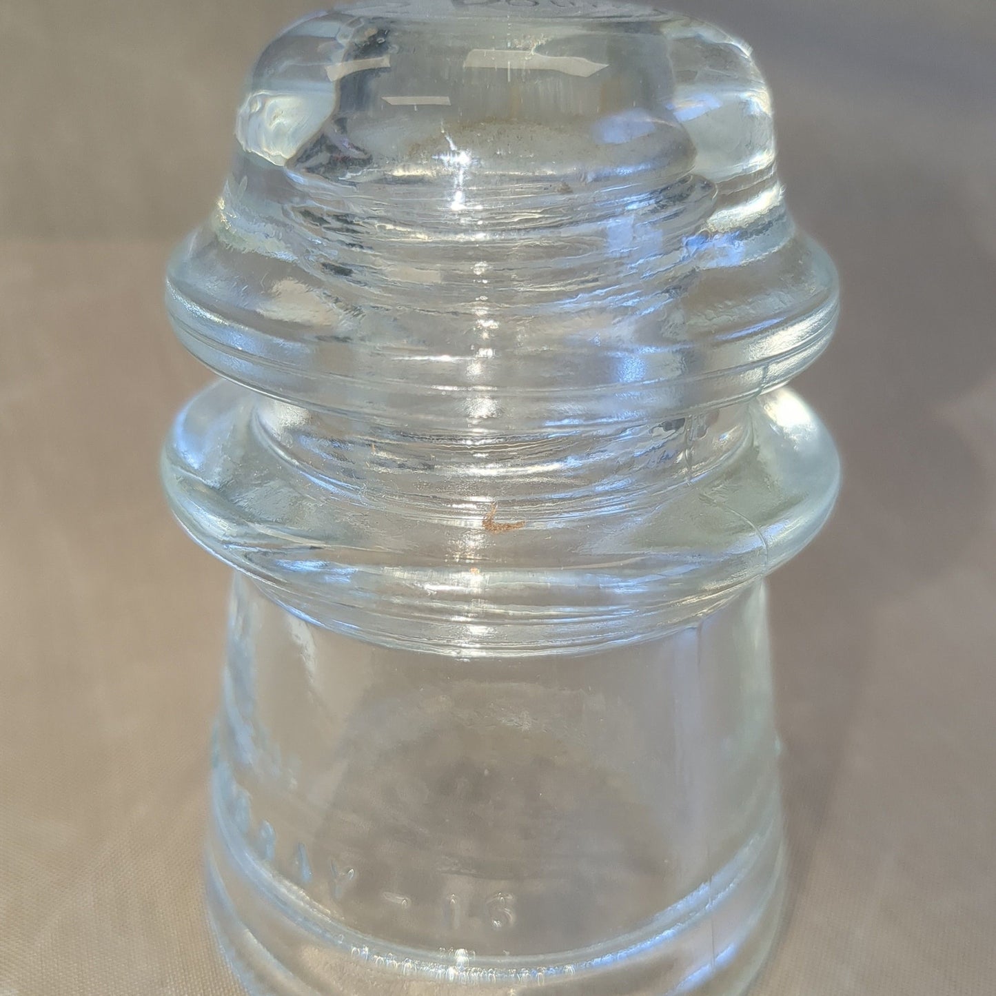 Vintage Clear glass Hemingray #16 insulator h6-16