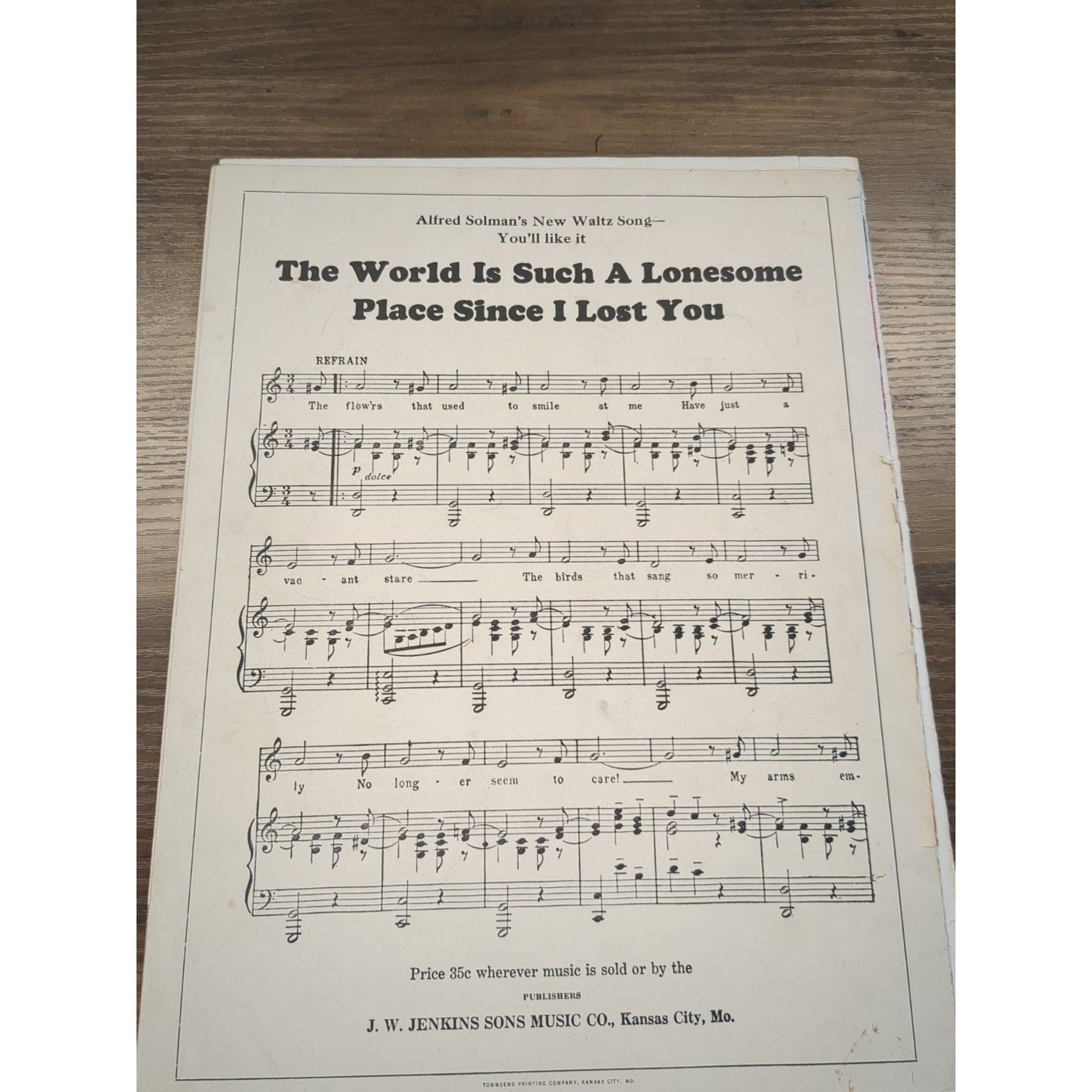 As Long As I Have You Vintage Sheet Music - 1926