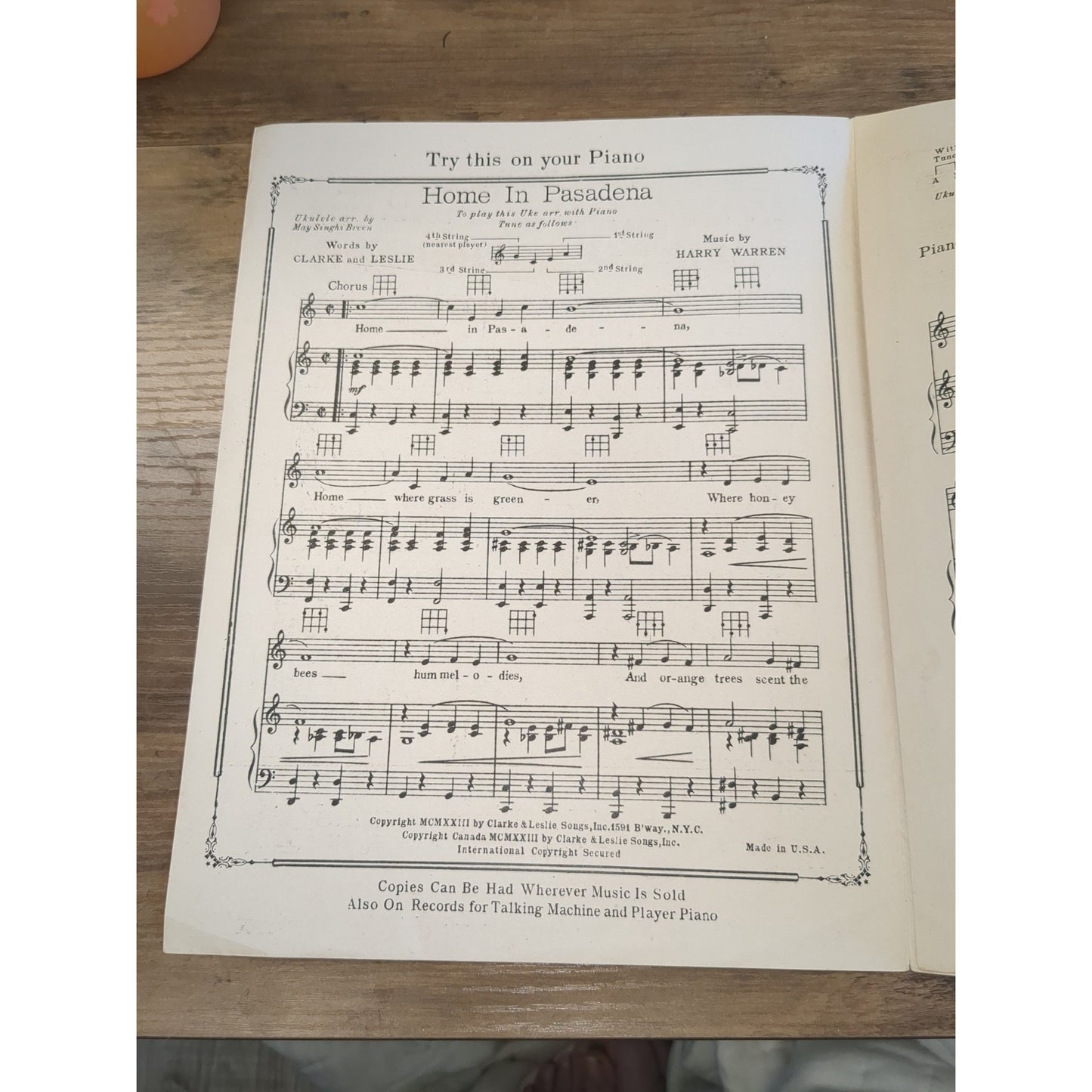 Dreary Weather: Univ of Penn. Fox Trot - 1924 sheet music - Fred & Tom Waring
