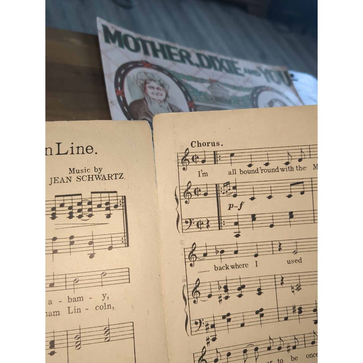 Lot Of Three Vintage Sheet Music. Dixie Blues, Mason Dixon Line, Mother Dixie &