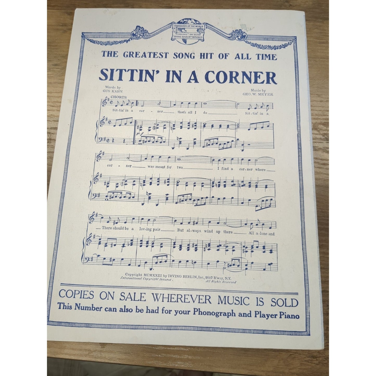 Vintage 1924 Sheet Music, "Oh, Baby - Don't Say No - Say Maybe" Irving Berlin
