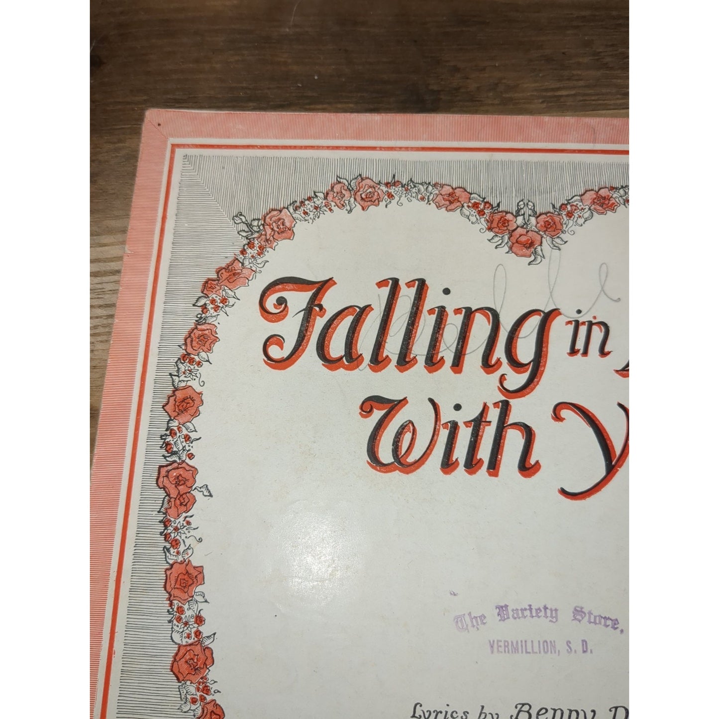 Vintage Sheet Music 1926 - FALLING in Love With You Davis/Meyer