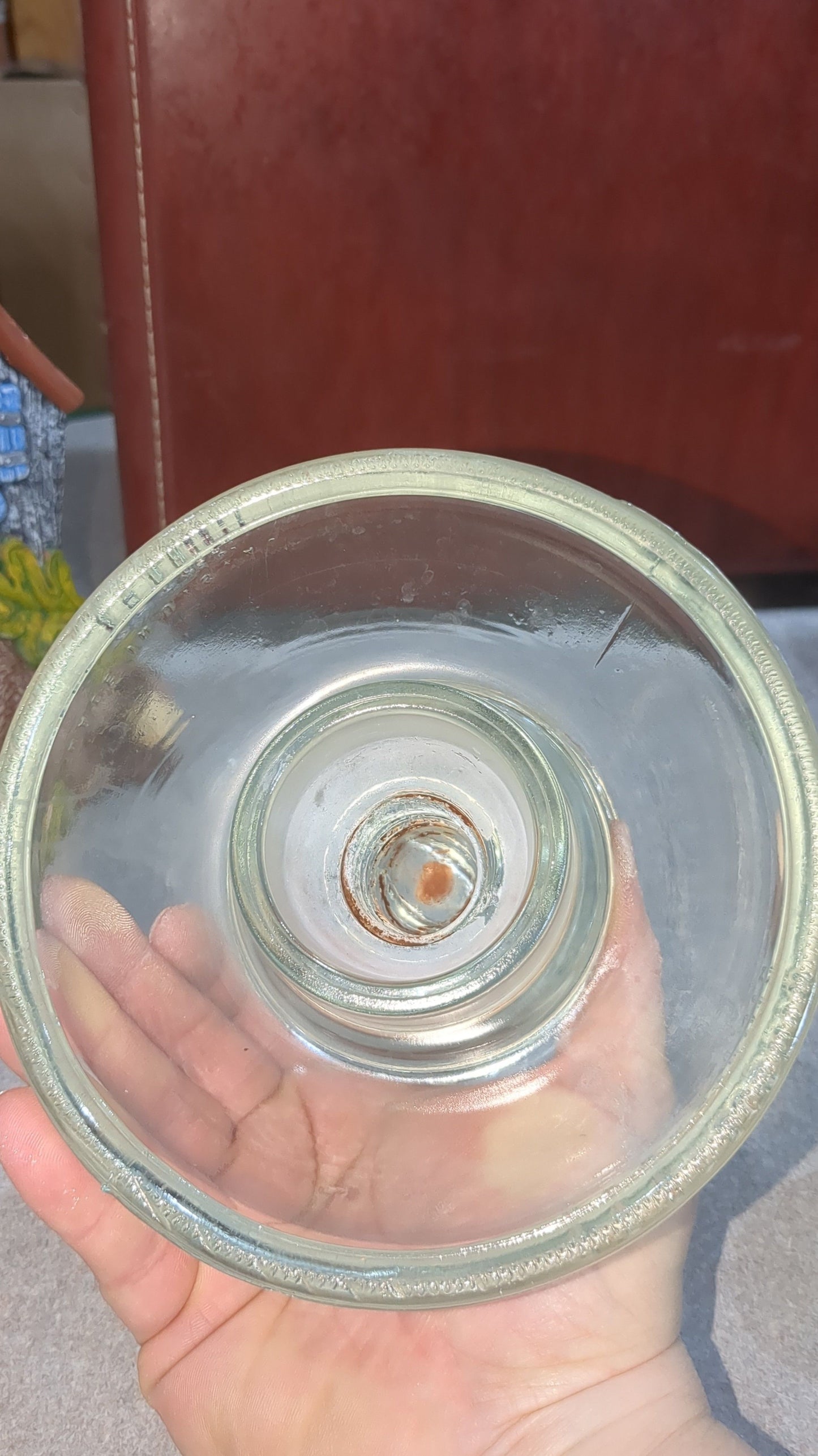 Vintage Kimble 830 clear tempered glass insulator 10-56 Made in USA.