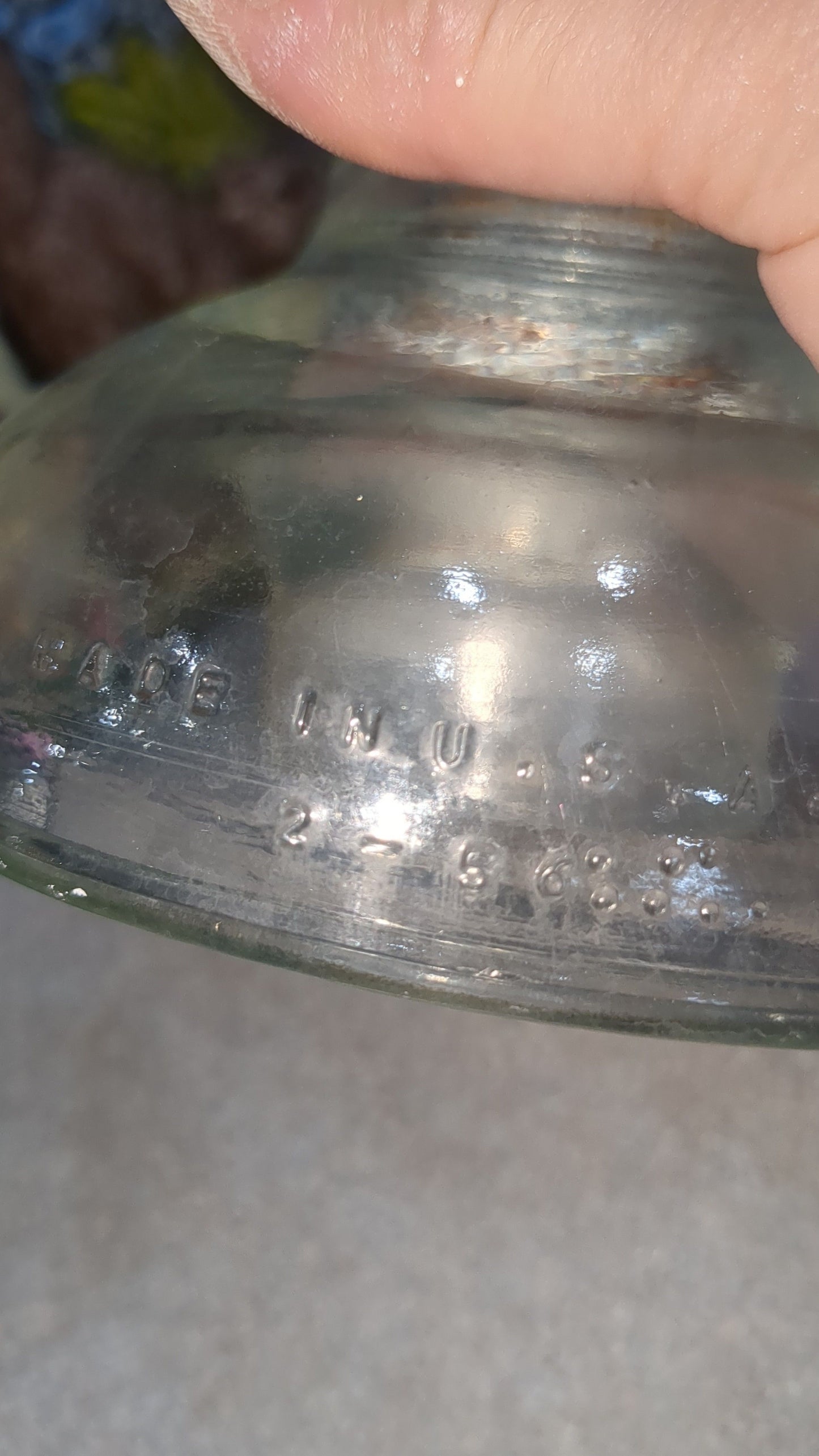 Vintage Kimble 830 clear tempered glass insulator 10-56 Made in USA.