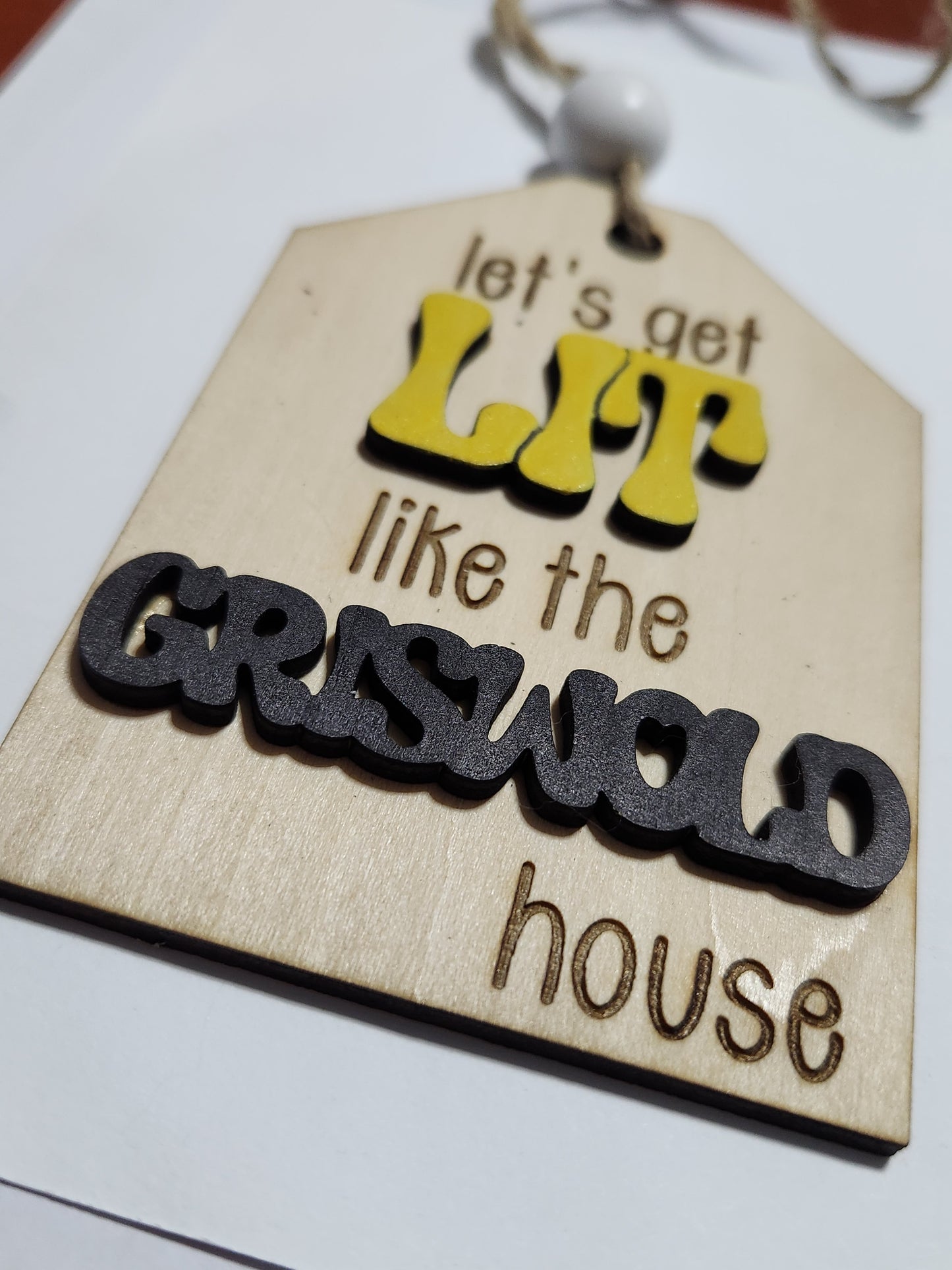 Wine tag let's get LIT like the GRISWOLD house