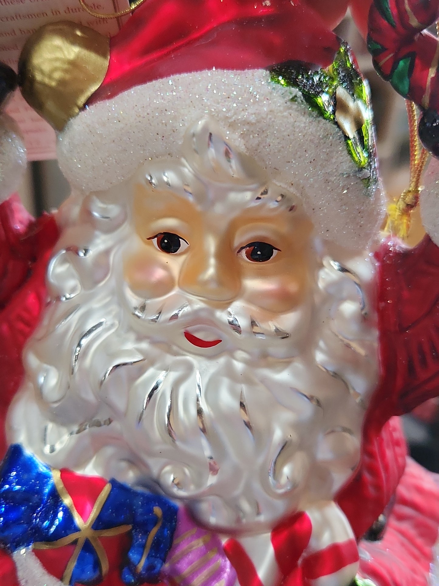 Fitz & Floyd Classics Mercury Glass Santa Ornament Christmas Sugarplum orn543