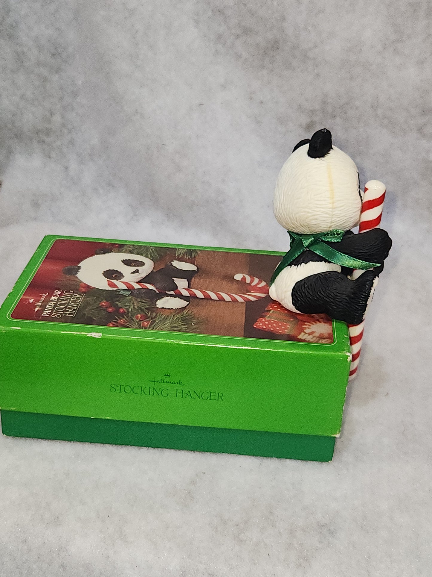Vintage Hallmark Christmas Stocking Hanger Holder Panda Bear 1981 sh249